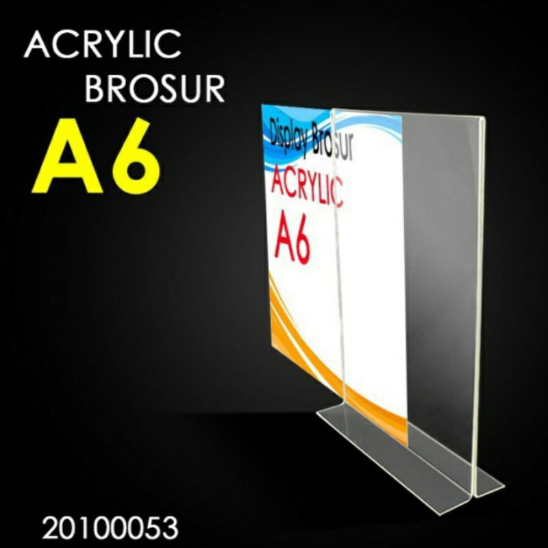 papan brosur A6 akrilik