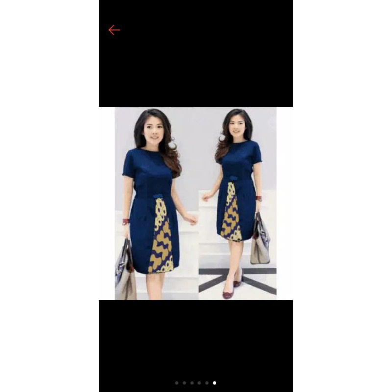 model dress kombinasi batik