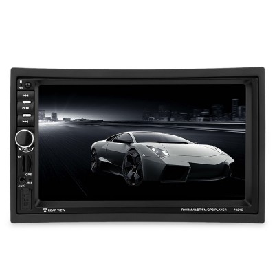 7021G 7 inch Vehicle MP5 Player 2 Din Bluetooth 1080P Video Multimedia GPS FM Radio Rear Camera