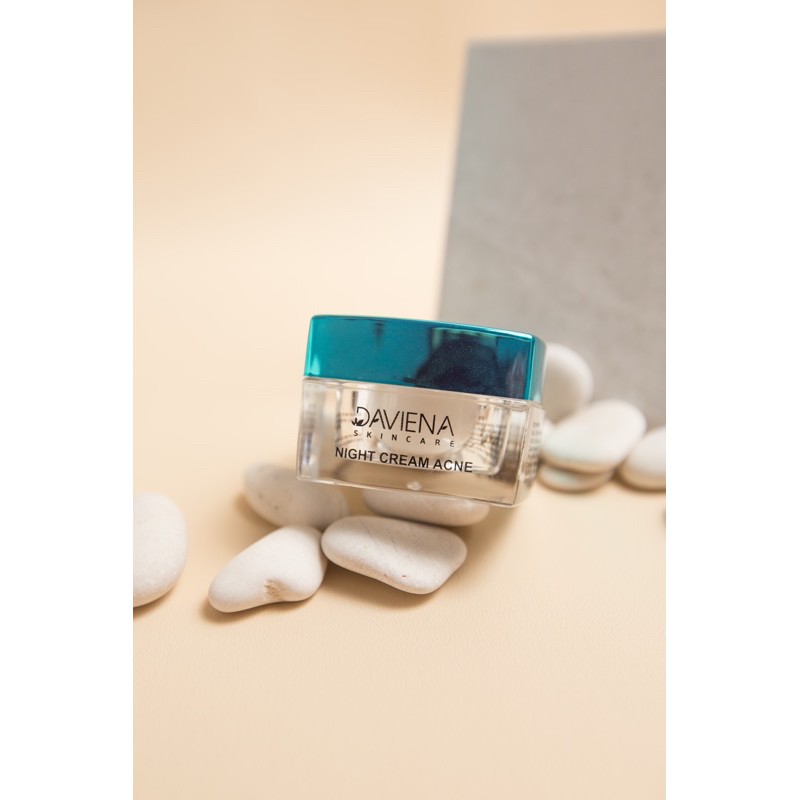 NIGHT CREAM ACNE SERIES DAVIENA SKINCARE BPOM SKIN CARE PRIA WANITA BUMIL BUSUI