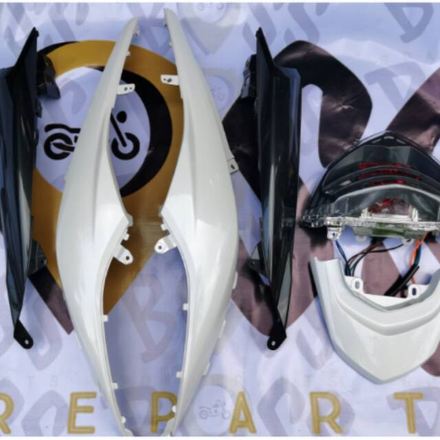 Cover Body Belakang Full Set YAMAHA MIO SOUL GT - Putih