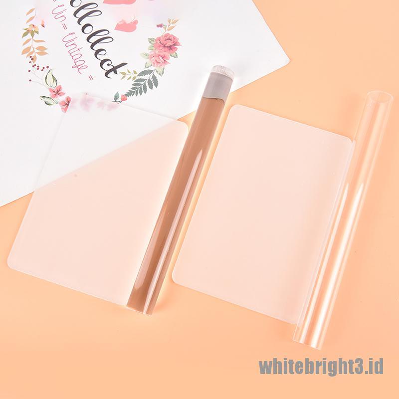 (white3) Rolling Pin Akrilik Polos Untuk Modeling Clay DIY