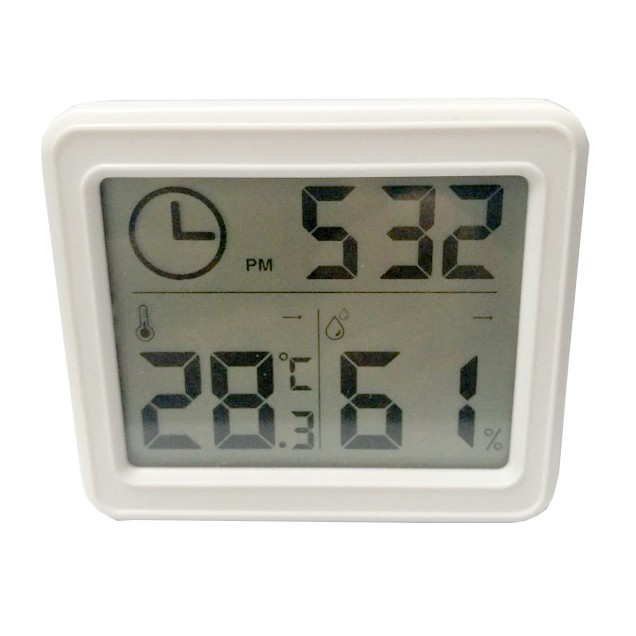ANENG Jam Digital Meja Dinding Thermometer Hygrometer Sensor - ZL20 - White - 7RHZ5KWH