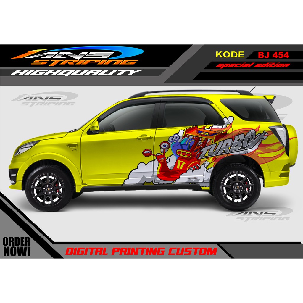 VARIASI STICKER MOBIL RUSH TERIOS PAJERO FORTUNER / DECAL STICKER MOBIL / STIKER MOBIL