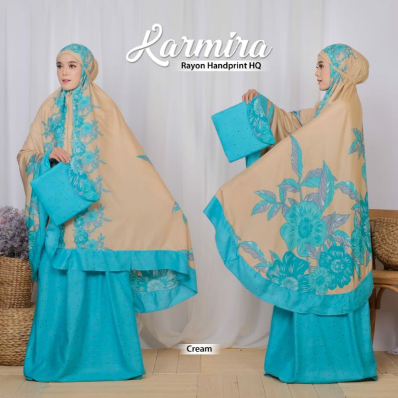 Mukena rayon jumbo ob lista rempel tali karet