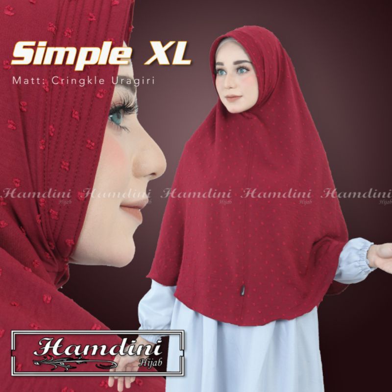 𝗦𝗛𝗘𝗟𝗢𝗩𝗘𝗦𝗛𝗢𝗣𝗣 - ORI RUBY JILBAB KHIMAR SN CRINKLE AIRFLOW URAGIRI MOTIF RUBI PREMIUM SHELLA KRINKLE U