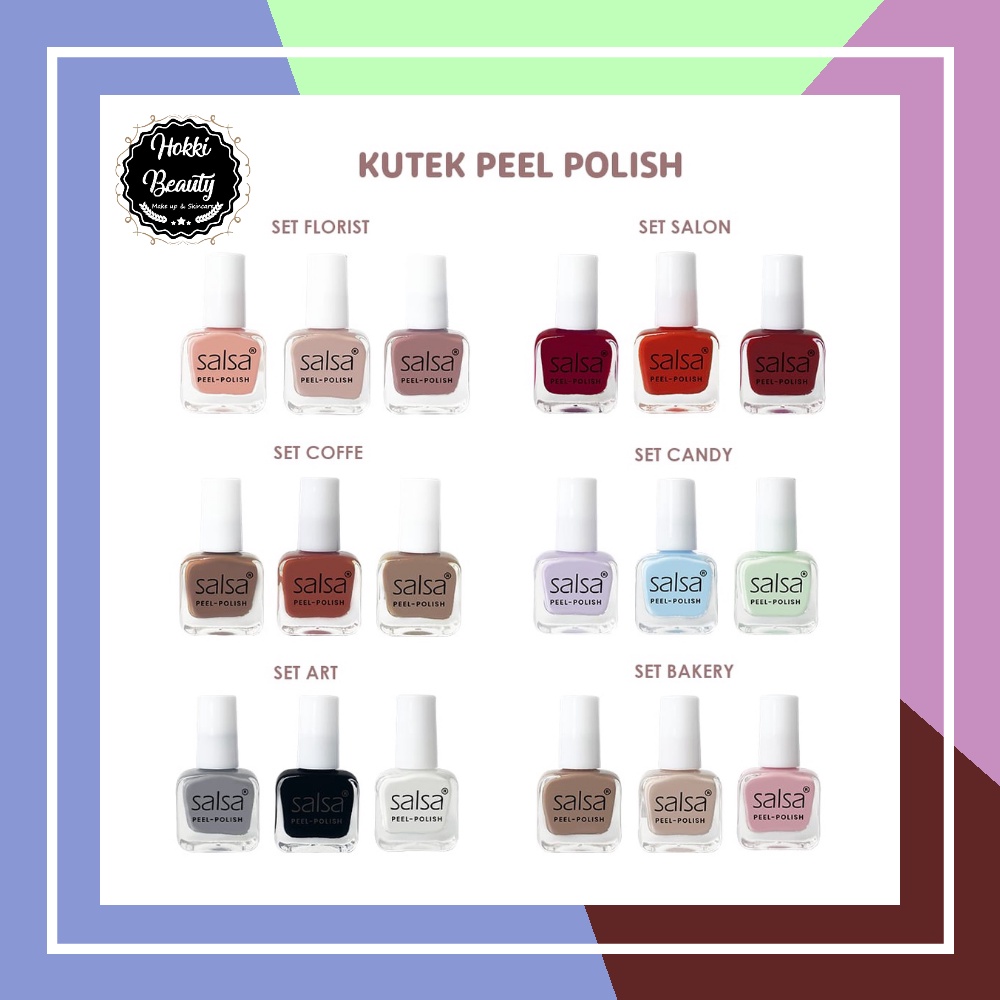 SALSA Peel Polish - Kutek Peel Off kupas Breathable ISI 3 KUTEK HALAL
