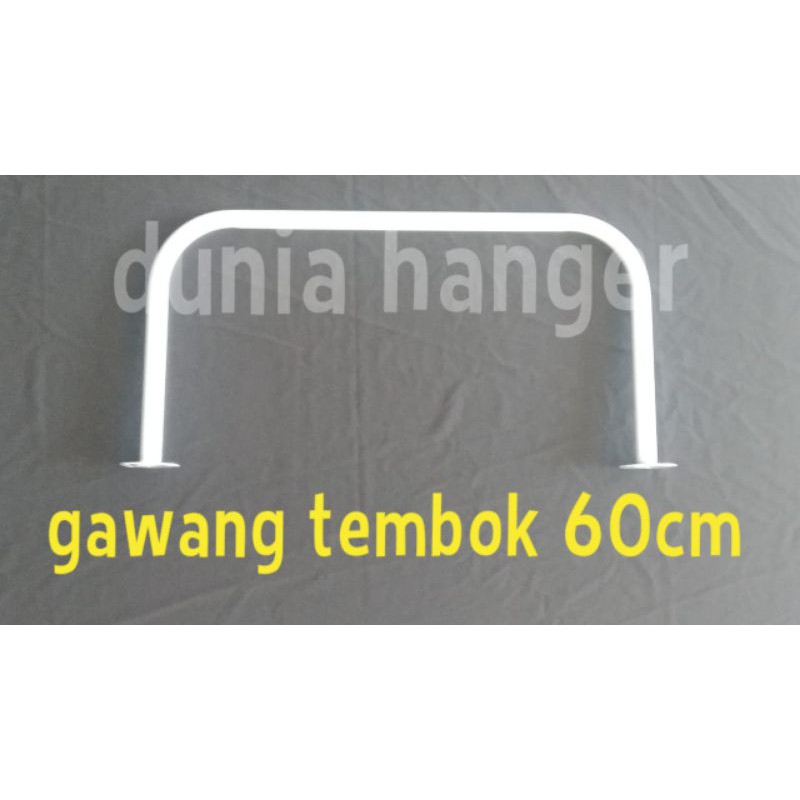 Gawang Baju TEMBOK 60cm free baut dan fisher