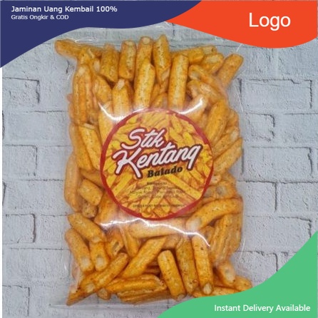 

Kerupuk - Krupuk Stick - Stik Kentang Balado Sogan ( plastik bening ) Vegan & Vegetarian