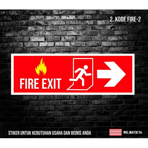 

03-Sticker safety sign K3 jalur evakuasi hazard kebakaran 30cm ( Min 2 Pc )