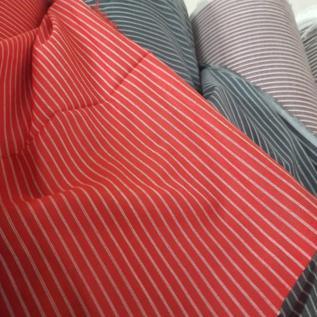 bahan multi kain katun gingham tenun yarndyed saluria kecil salur ria kotak kotak ria garis