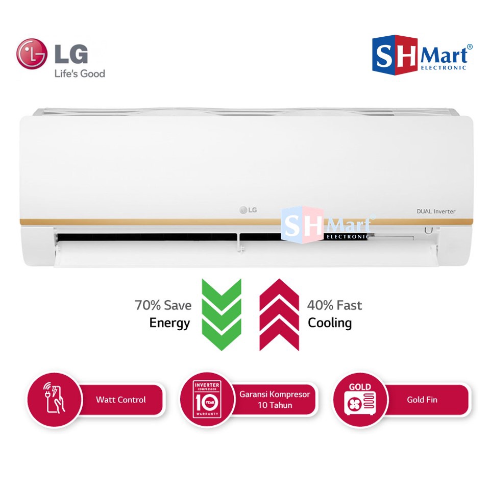 AC 1,5 PK DUAL INVERTER LG S13EV4 AC 1 1/2 PK UNIT ONLY (MEDAN)