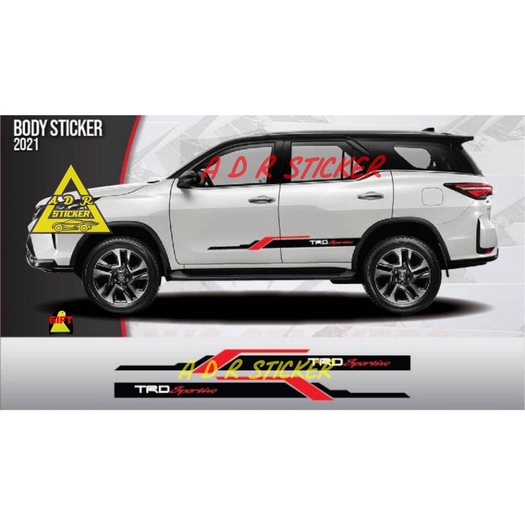 SRICKER TOYOTA FORTUNER CUTING STICKER STIKER MOBIL TOYOTA FORTUNER