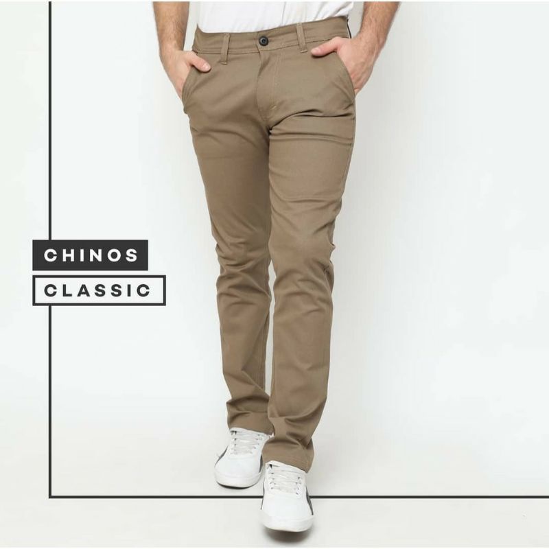 Celana Pria SLIMFIT Chinos Panjang Jumbo Size 33 - 44 Big Size Oversize Pria Kasual