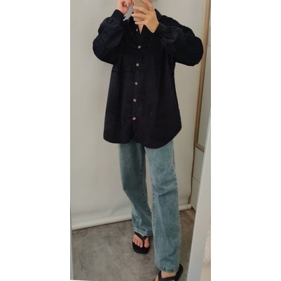 pocket oversized shirt/Corduroy import