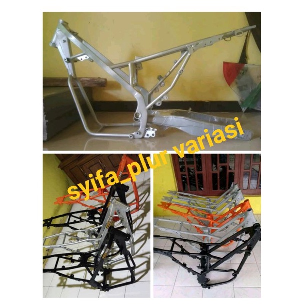 Rangka frame KLX 150 + swing arm custom pnp mesin honda yamaha suzuki dan kawasaki