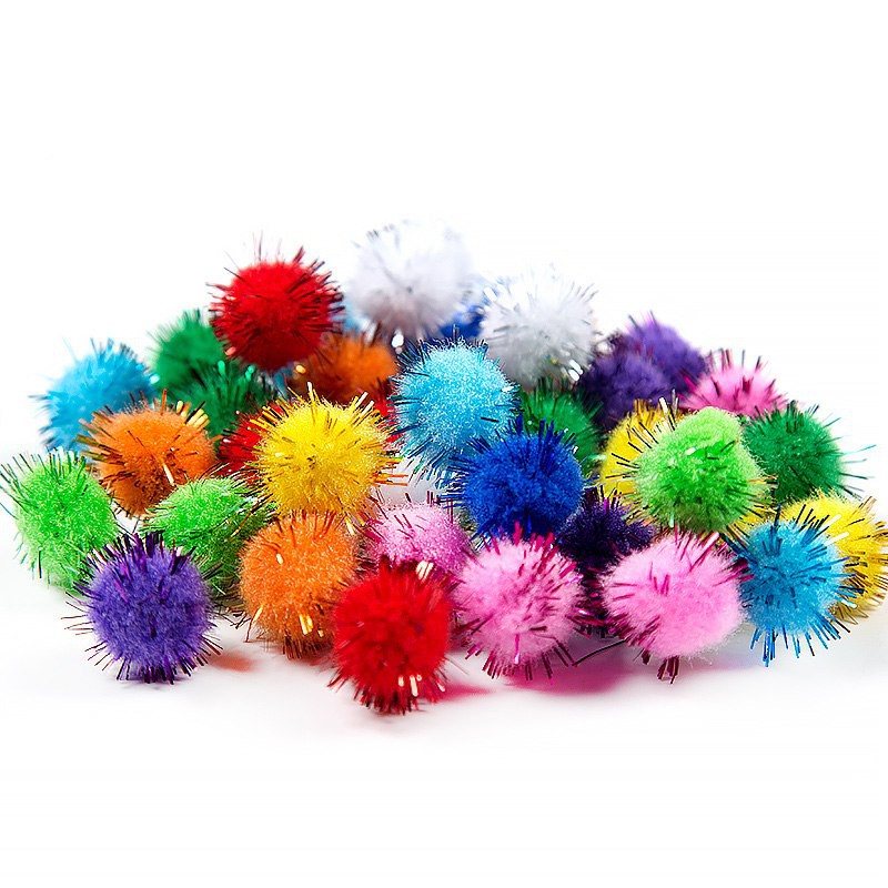 Bola Pom Pom / Pompom Ball DIY Glitter