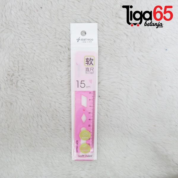 365 PENGGARIS 15CM #40907 Penggaris Plastik 15cm Warna Pastel Estetik