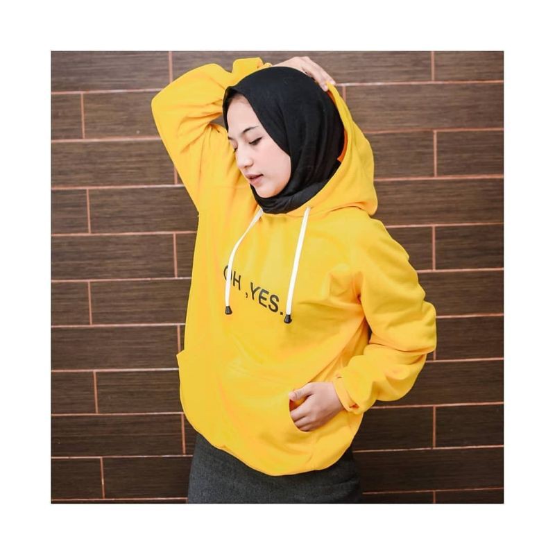 OH YES HOODIE WANITA PRIA TERMURAH TERLARIS'