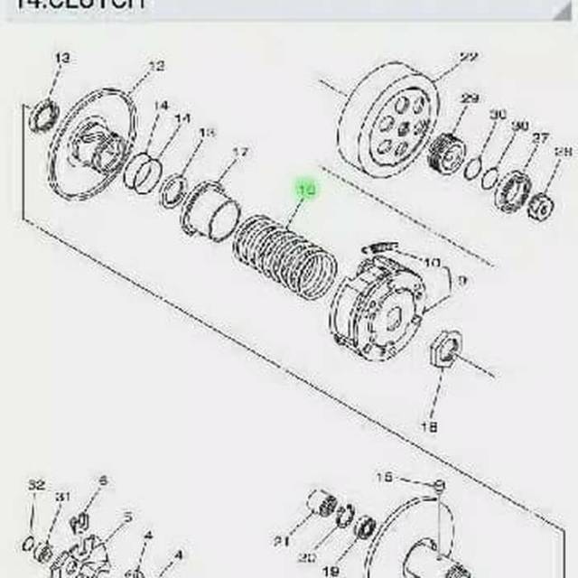Per CVT Xeon Karbu - 44D-E7683-00 - ori YGP