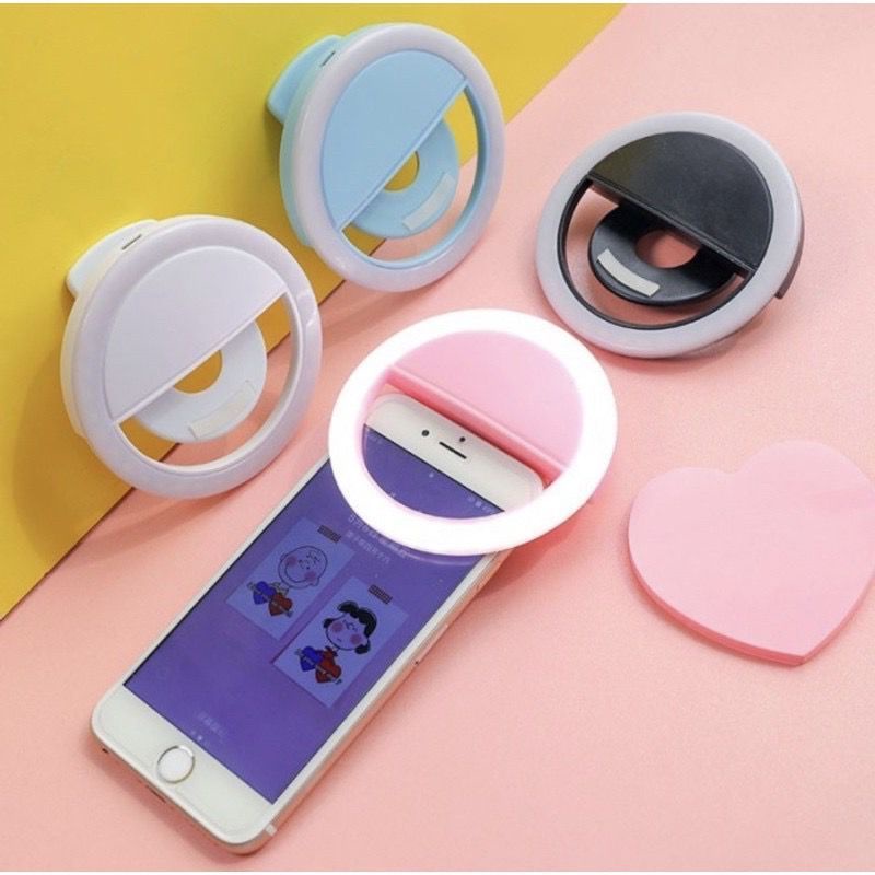 Lampu Selfie Handphone - Ring Ligth Selfie Model LED - Lampu Jepit Selfie - UA