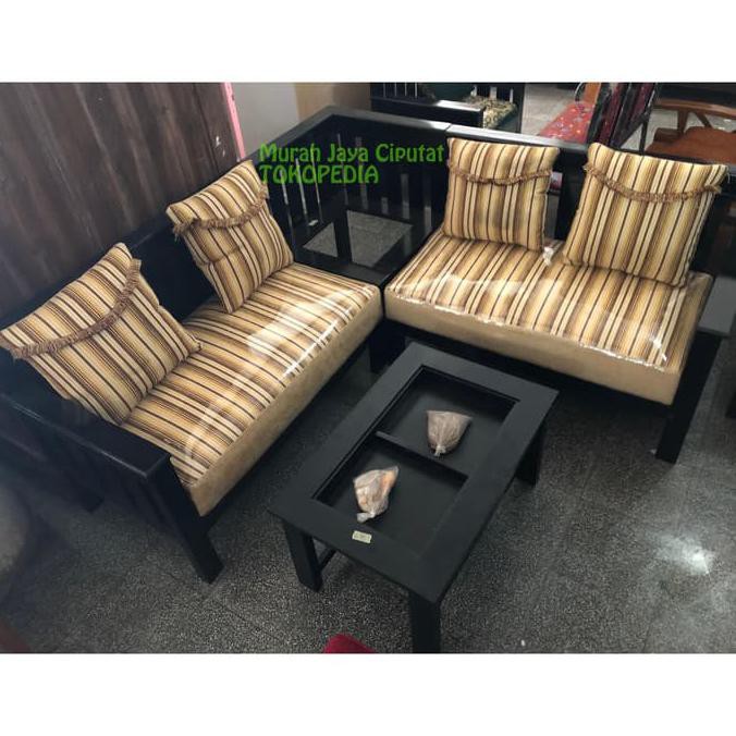 Sofa Kursi Bangku Ruang Tamu Kayu Dgn Meja Sudut Dan Meja Kerang Harga Terbaik Shopee Indonesia