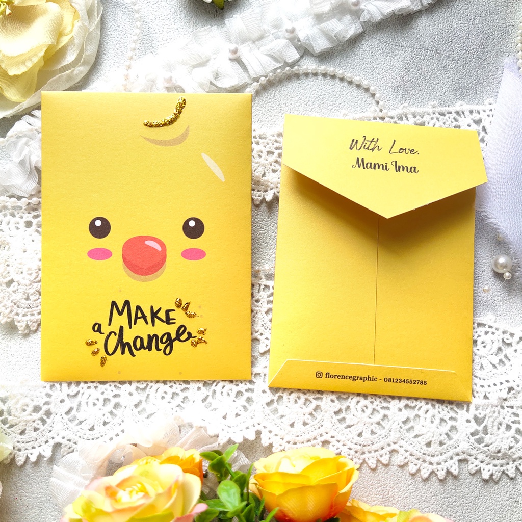 

A1 - Angpao cute animal murah untuk anak-anak, Envelope / hongpao bisa pilih tulisan dan custom nama