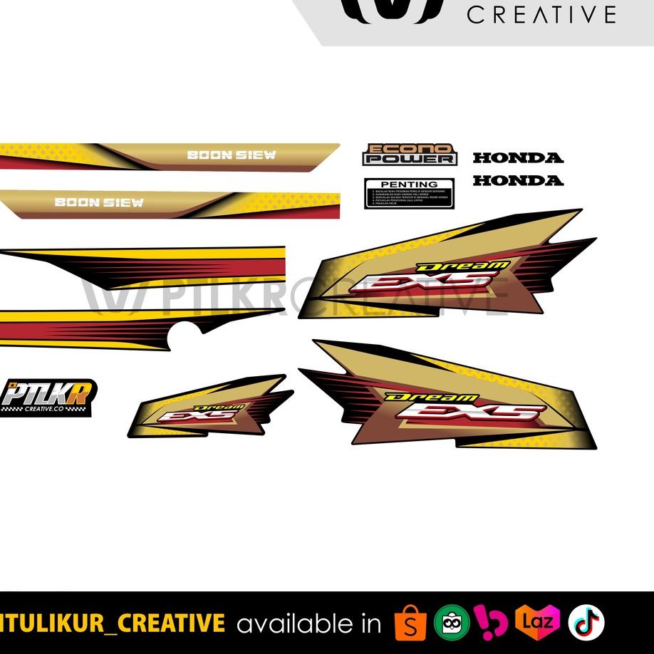 Terbaik.. Striping Stiker Honda Dream EX5 Astrea Grand