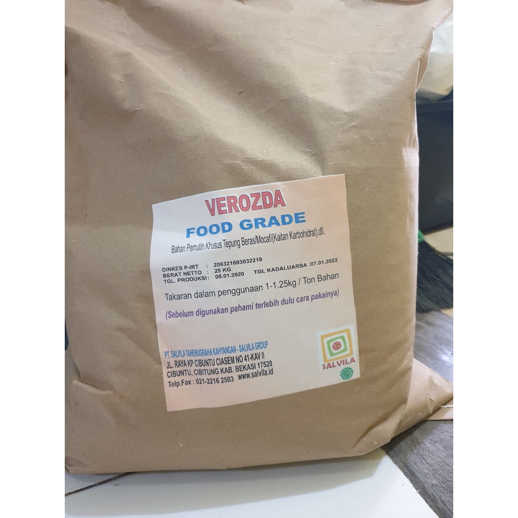 

VEROZDA, Premix bahan pemutih produksi aneka tepung, mengandung pengawet dan pengering, kemasan repacking 1 kg