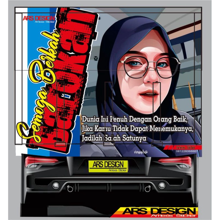 decal bak truk sticker truck pintu bak belakang truk variasi cutting printing bak truck custom desai