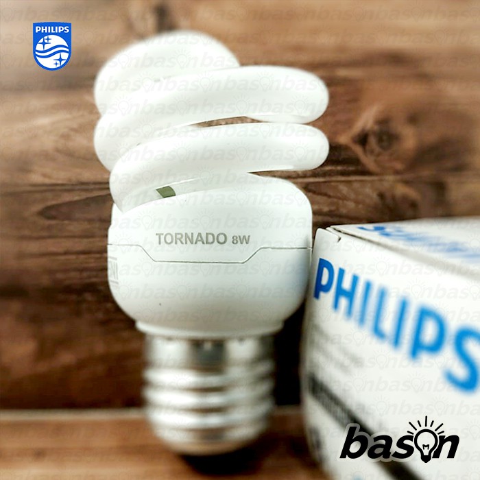 PHILIPS Tornado 8W | Lampu Spiral Hemat Energi | E27