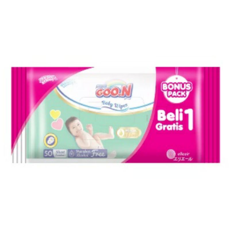 GOON Baby Wipes Minyak Telon / Powdery Parfume 50s x 2 Tisu Basah Bayi