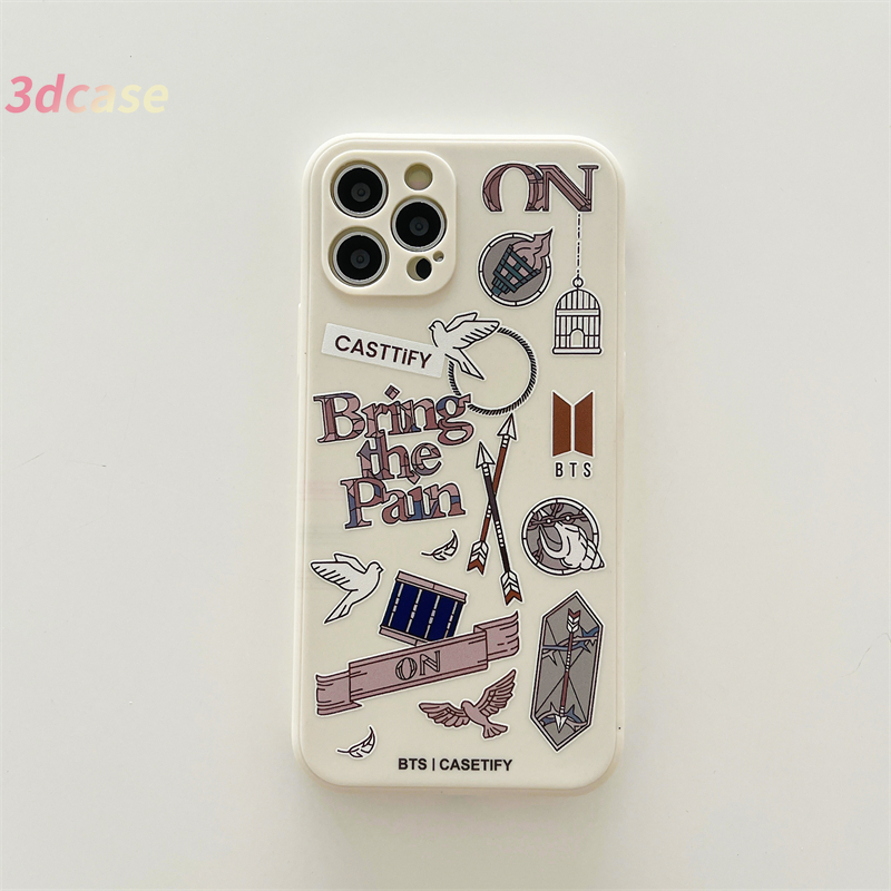 Casing Straight Edge Soft Tpu Xiaomi Poco X3 NFC Poco M3 Case Xiaomi Redmi 9C NFC 9A 9i 9T 9 Power 10X POCO M2 PRO Redmi Note 9 8 10 10S 9 PRO MAX 9S INS Case BT21 BTS CASETIFY Label Case