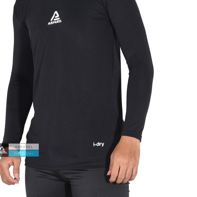baselayer manset pria original / manset olahraga / manset pria / baselayer football Black White Arpa