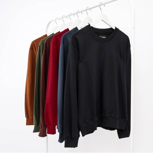 Crewneck Basic Polos Pria Wanita M L XL XXL  Oversize Plain Sweater Basic Crewneck Polos Jumbo  Premium Outerwear Simple Style Oversized Sweater Polos Crewneck Oblong