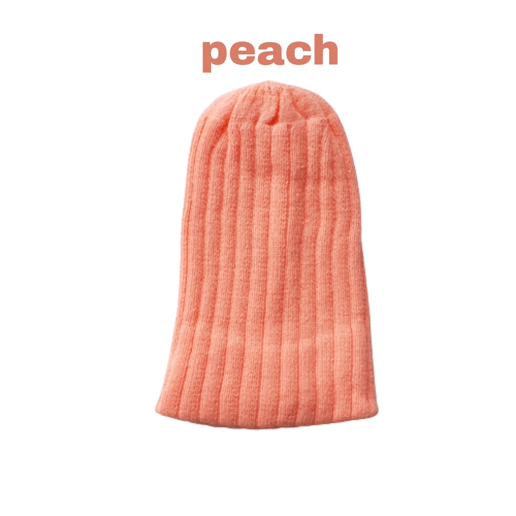 ho KUPLUK SIMPLE PLAIN (A) Topi Anak Lucu Model Kupluk Usia 0 Sampai 3 Tahun Kualitas Terbaik-PEACH(A)