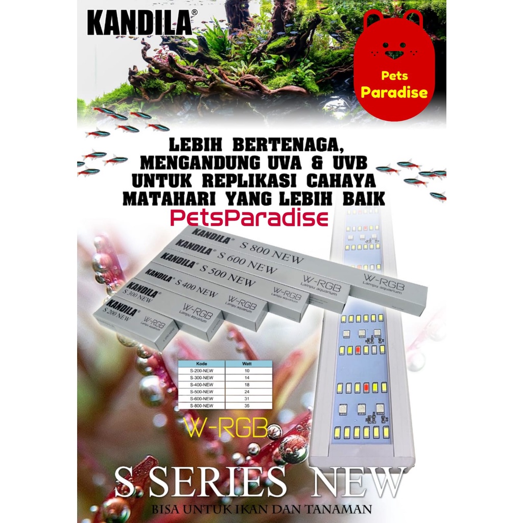 LAMPU KANDILA LED S300 NEW S-300 14W AQUARIUM AQUASCAPE