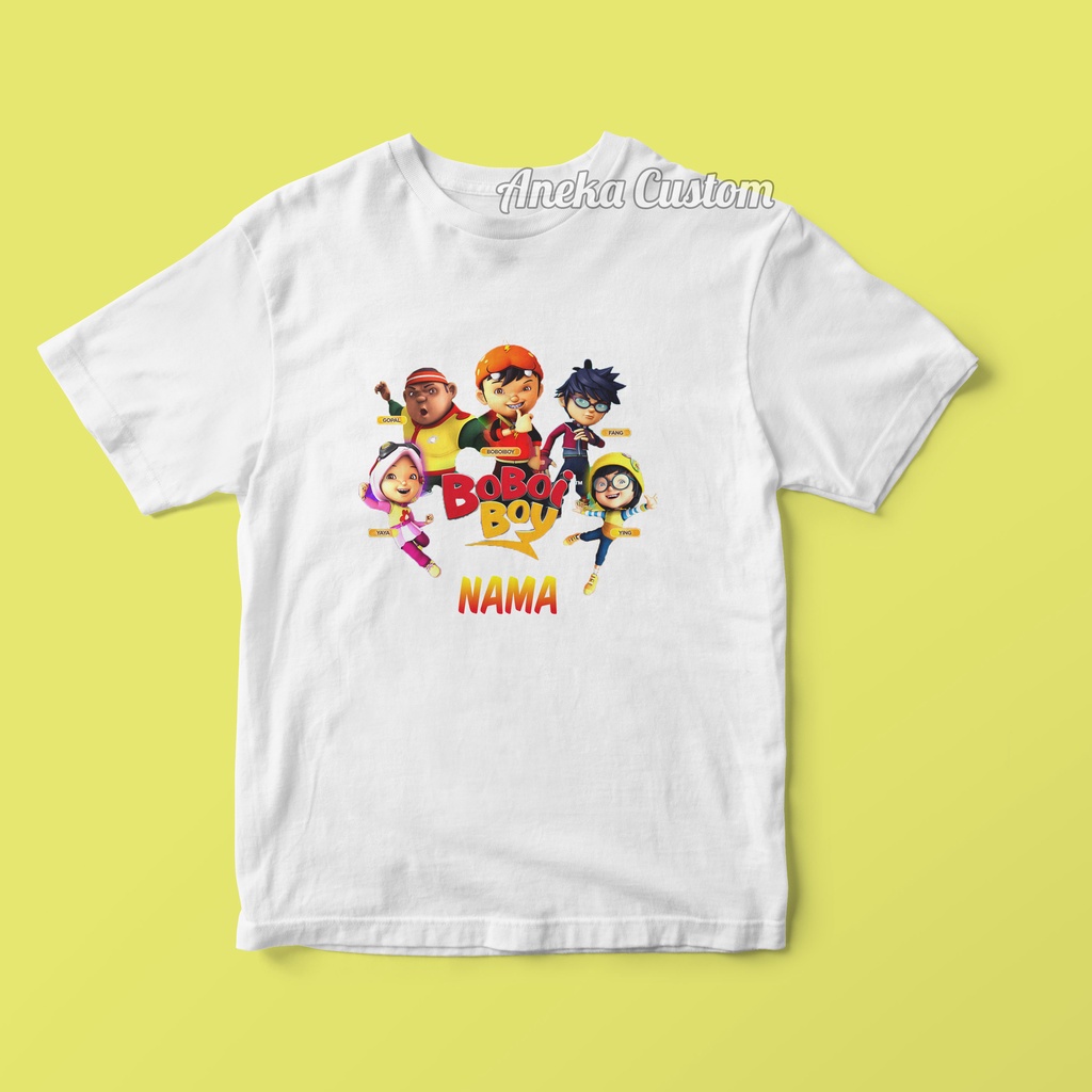 Kaos Anak Boboiboy Bisa Request Nama / Kaos anak boboboi Galaxy