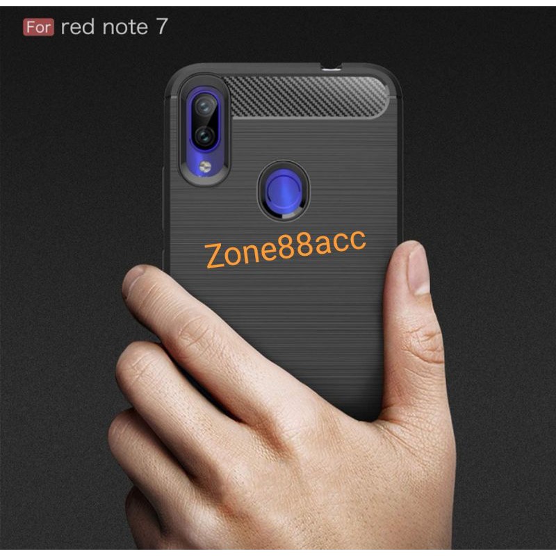 Silicon Case Redmi Note 7 Note 7 Pro Softcase iPAKY Carbon Casing Cover TPU