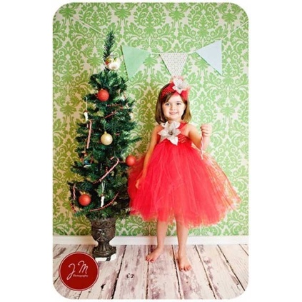 B2W2 White Flo Red Tutu Dress with Headband Anak Perempuan