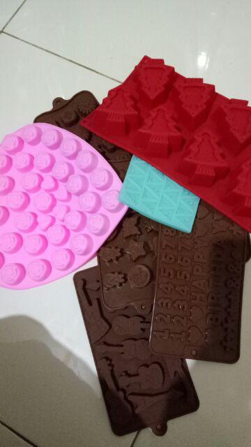 Cj Cetakan Silikon Coklat Puding Happy Time