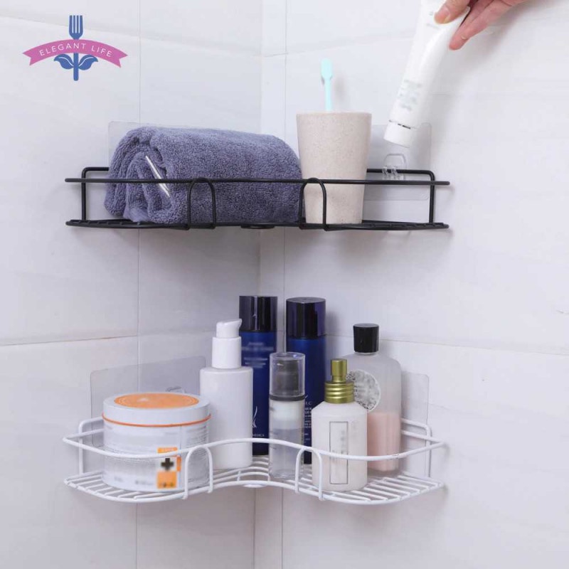 Rak Sudut  Dinding Kamar Mandi Toilet Bathroom Organizer Stainless