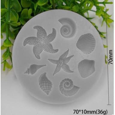 3D Silicon Mold Fondant Cake Decoration - Sea Shell - Kerang Laut