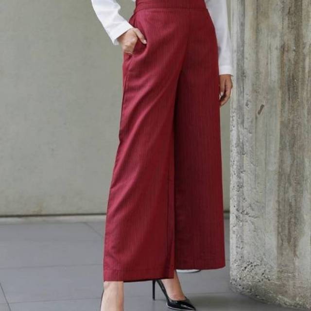 THEA Cullote by Pulchra Gallery _ Ruby Red, Night Blue ukuran M
