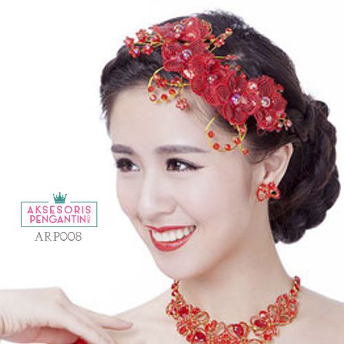 [BISA COD] HEADPIECE PENGANTIN HIASAN RAMBUT AKSESORIS SANGGUL ARP008