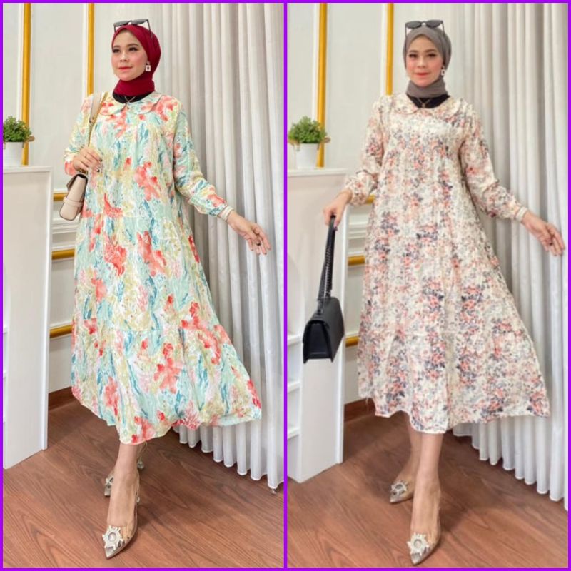 MIDI DRES RAYON TWILL // MIDI DRES JUMBO KEKINIAN