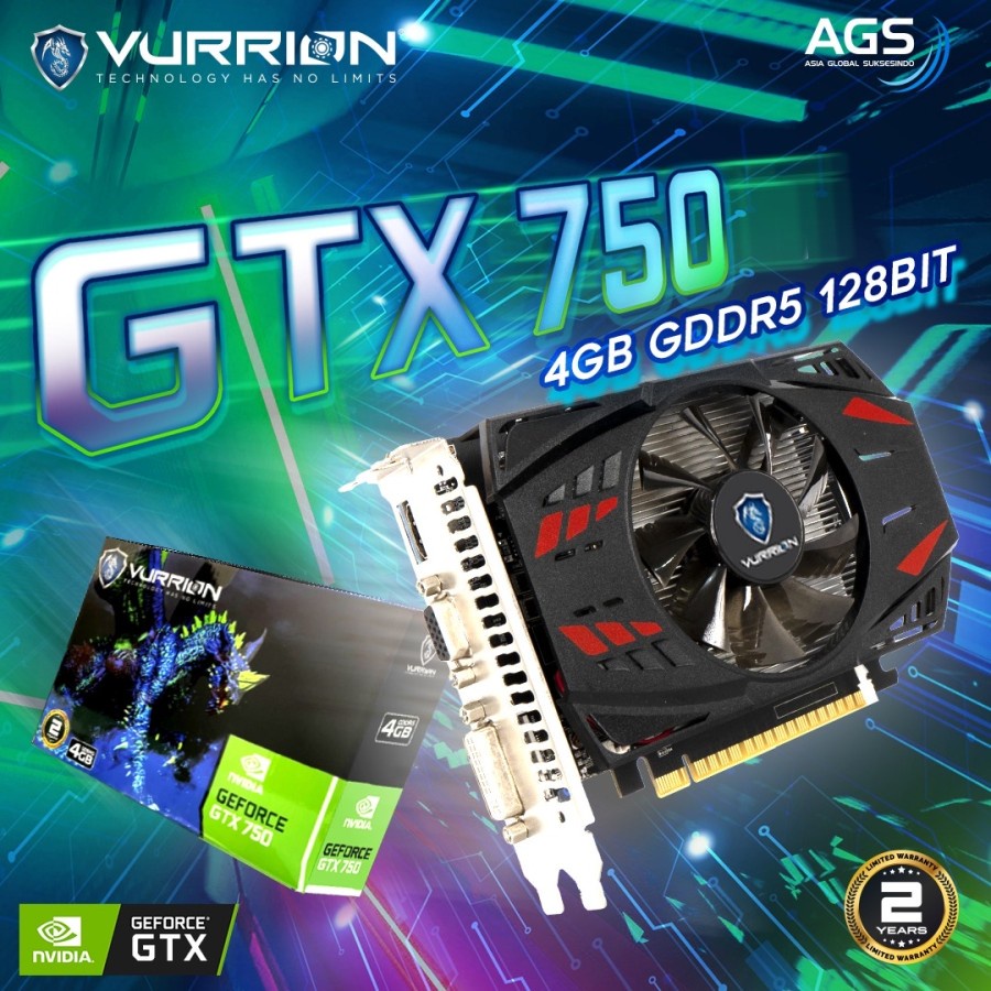 VGA VURRION GTX 750 4GB DDR5 128Bit GAMING VGA ORI NAMPOL GAN