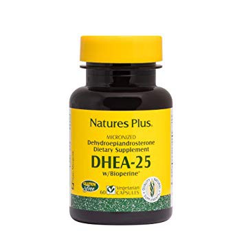 Natures Plus DHEA 25mg w/ Bioperine - 60 Capsules