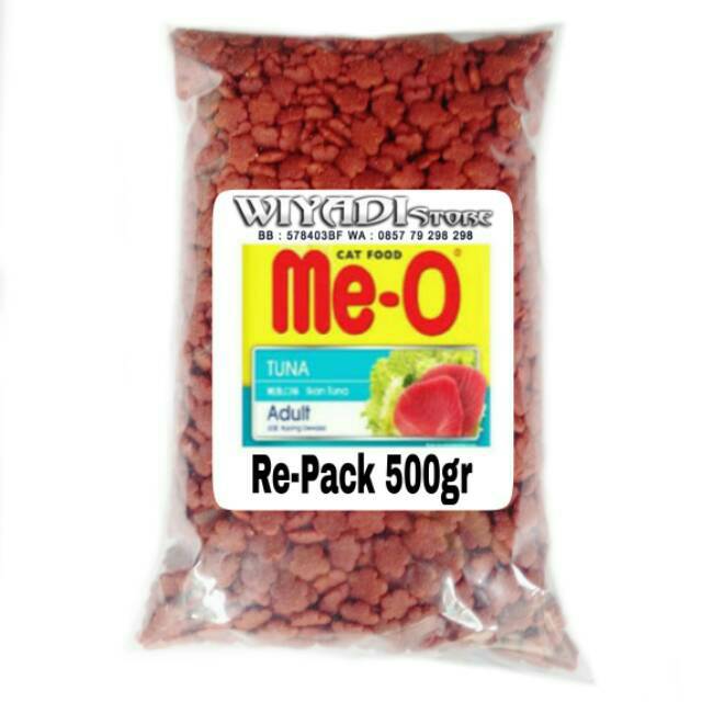 [Re-Pack] Makanan Kucing Me-O Cat Food Tuna Kucing dewasa 500g