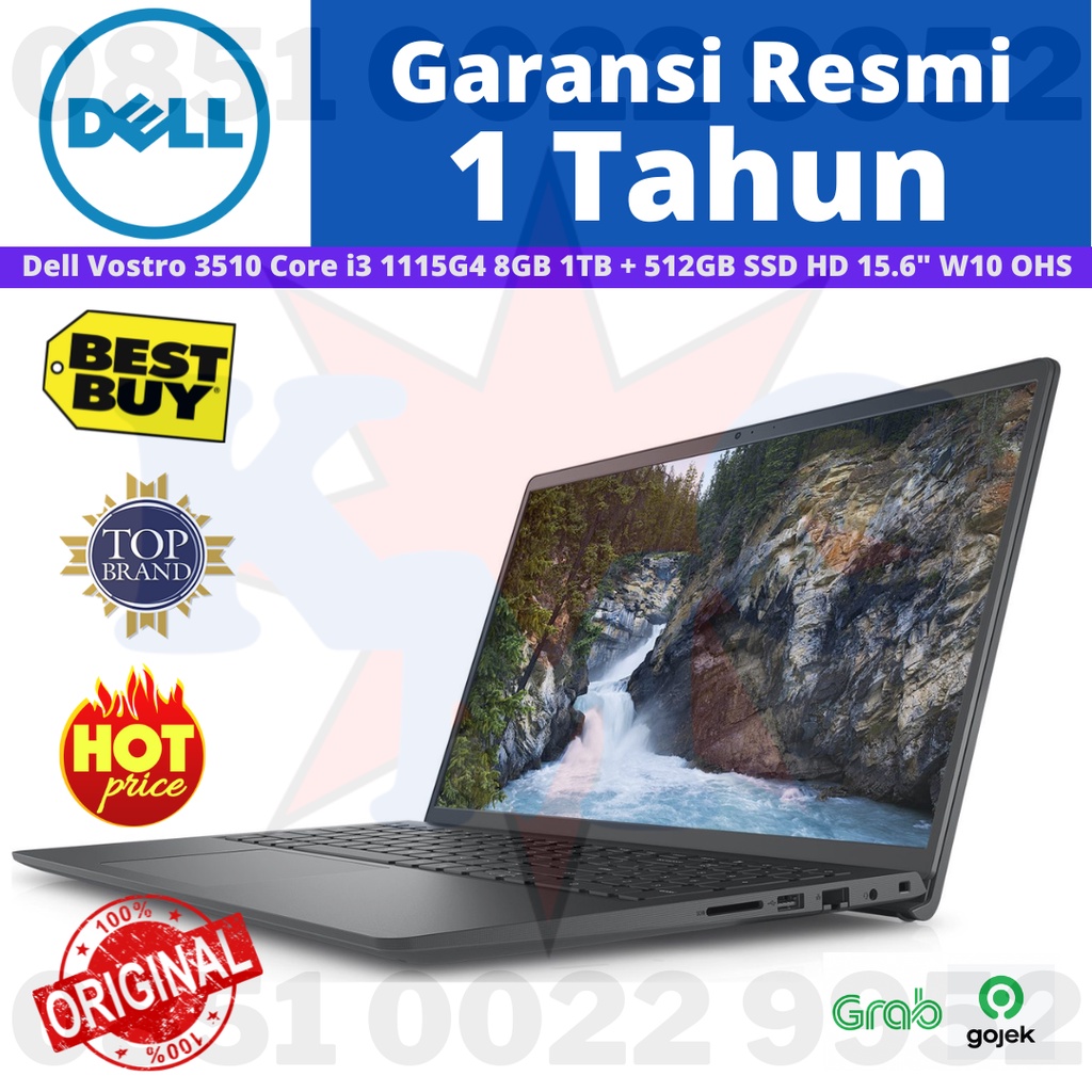 Dell Vostro 3510 Core i3 1115G4 8GB 1TB + 512GB SSD HD 15.6&quot; W10 OHS